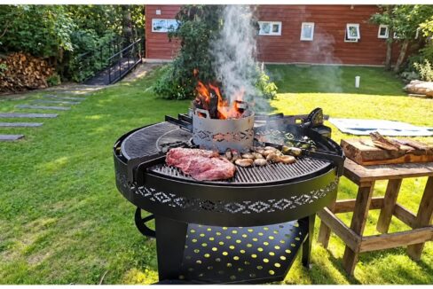 Terraza acogedora con parrilla y paisaje-6