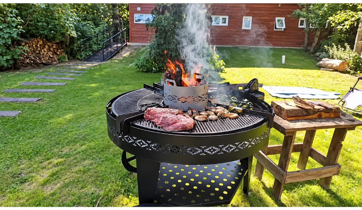 Terraza acogedora con parrilla y paisaje-6